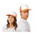 Бейсболка под сублимацию с сеткой Newport, оранжевый/белый с нанесением логотипа компании