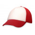 Бейсболка под сублимацию с сеткой Newport, белый/красный с нанесением логотипа компании