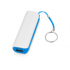 Портативное зарядное устройство (power bank) Basis, 2000 mAh, белый/светло-голубой с нанесением логотипа компании Портативное зарядное устройство (power bank) Basis, 2000 mAh, белый/светло-голубой с нанесением логотипа компании