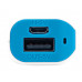 Портативное зарядное устройство (power bank) Basis, 2000 mAh, белый/светло-голубой с нанесением логотипа компании Портативное зарядное устройство (power bank) Basis, 2000 mAh, белый/светло-голубой с нанесением логотипа компании