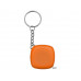 Брелок-рулетка 1м "Block", оранжевый с нанесением логотипа компании