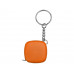 Брелок-рулетка 1м "Block", оранжевый с нанесением логотипа компании