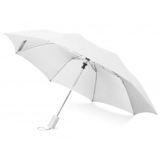 Зонт складной "Tulsa", полуавтоматический, 2 сложения, с чехлом, белый с нанесением логотипа компании