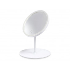 Косметическое зеркало с LED-подсветкой "Beautific", белый с нанесением логотипа компании