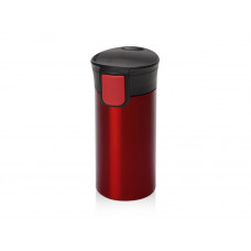 Вакуумная термокружка с кнопкой Upgrade, Waterline, красный с нанесением логотипа компании