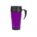 Кружка с термоизоляцией "Silence" 350мл, фиолетовый с нанесением логотипа компании