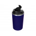 Герметичная термокружка на присоске "Kick", 350 мл, темно-синий с нанесением логотипа компании