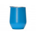 Вакуумная термокружка "Sense", голубой с нанесением логотипа компании