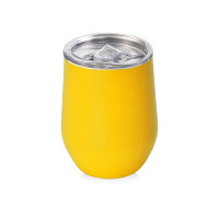 Вакуумная термокружка "Sense", непротекаемая крышка, крафтовая упаковка, желтый