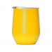 Вакуумная термокружка "Sense", непротекаемая крышка, крафтовая упаковка, желтый с нанесением логотипа компании