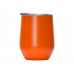 Вакуумная термокружка "Sense", оранжевый с нанесением логотипа компании