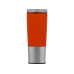 Кружка с термоизоляцией «Пиренеи», красный/серебристый с нанесением логотипа компании