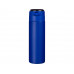 Вакуумная термокружка Waterline с медной изоляцией «Bravo», 400 мл, тубус, синий с нанесением логотипа компании