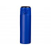 Вакуумная термокружка Waterline с медной изоляцией «Bravo», 400 мл, тубус, синий с нанесением логотипа компании