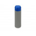 Вакуумная термокружка «Хот» 470мл, серый/синий с нанесением логотипа компании