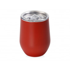 Вакуумная термокружка "Sense", непротекаемая крышка, крафтовая упаковка, красный с нанесением логотипа компании