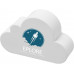 Антистресс Caleb cloud, белый с нанесением логотипа компании