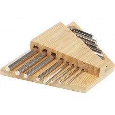 Набор инструментов Allen с шестигранным ключом из бамбука - Натуральный с нанесением логотипа компании