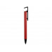 Ручка-подставка шариковая «Кипер Металл», красный с нанесением логотипа компании