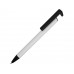 Ручка-подставка шариковая «Кипер Металл», белый с нанесением логотипа компании