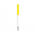 Ручка-подставка «Кипер», белый/желтый с нанесением логотипа компании