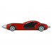 Ручка шариковая «Сан-Марино» в форме автомобиля с открывающимися дверями и инерционным механизмом движения, красная с нанесением логотипа компании