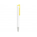Ручка-подставка «Кипер», белый/желтый с нанесением логотипа компании