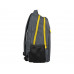 Рюкзак «Metropolitan», серый с желтой молнией с нанесением логотипа компании