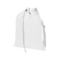 Рюкзак со шнурком и затяжками Oriole, белый с нанесением логотипа компании