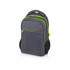 Рюкзак «Metropolitan», серый с зеленой молнией