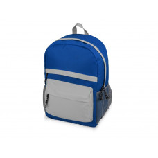Рюкзак "Универсальный" (синяя спинка, синие лямки), синий/серый с нанесением логотипа компании