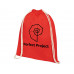 Рюкзак со шнурком Oregon хлопка плотностью 140 г/м2, красный с нанесением логотипа компании
