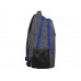 Рюкзак «Metropolitan», серый с синей молнией с нанесением логотипа компании