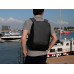 Антикражный рюкзак FlexPackPro для ноутбука 15.6", серый/черный с нанесением логотипа компании