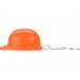Брелок-открывалка "Каска", оранжевый с нанесением логотипа компании
