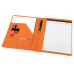 Папка для документов «Делос», черный/оранжевый (P) с нанесением логотипа компании