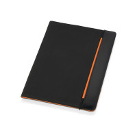 Папка для документов «Делос», черный/оранжевый (P)