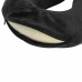 Подушка Basic из микрофибры с эффектом памяти U-shape, черный с нанесением логотипа компании