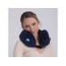 Подушка для путешествий со встроенным массажером "Massage Tranquility Pillow", синий с нанесением логотипа компании