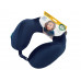 Подушка для путешествий массажная Travel Blue Massage Tranquility Pillow (217), цвет темно-синий с нанесением логотипа компании