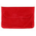 Подушка надувная «Сеньос», красный с нанесением логотипа компании