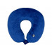 Подушка для путешествий с эффектом памяти Мемо "Drowsy" Royal Blue с нанесением логотипа компании