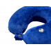 Подушка для путешествий с эффектом памяти Мемо "Drowsy" Royal Blue с нанесением логотипа компании