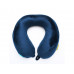 Подушка для путешествий со встроенным массажером "Massage Tranquility Pillow", синий с нанесением логотипа компании