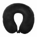 Подушка Basic из микрофибры с эффектом памяти U-shape, черный с нанесением логотипа компании