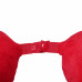 Подушка Basic из микрофибры с эффектом памяти U-shape, красный с нанесением логотипа компании