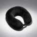 Подушка Basic из микрофибры с эффектом памяти U-shape, черный с нанесением логотипа компании
