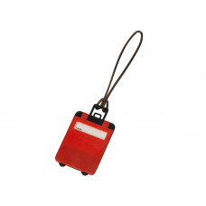 Бирка для багажа "Chemy", красный с нанесением логотипа компании