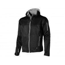 Куртка софтшел "Match" мужская, черный/серый с нанесением логотипа компании