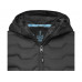 Женская утепленная куртка Petalite из материалов, переработанных по стандарту GRS - сплошной черный с нанесением логотипа компании